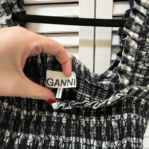 Ganni plaid dress